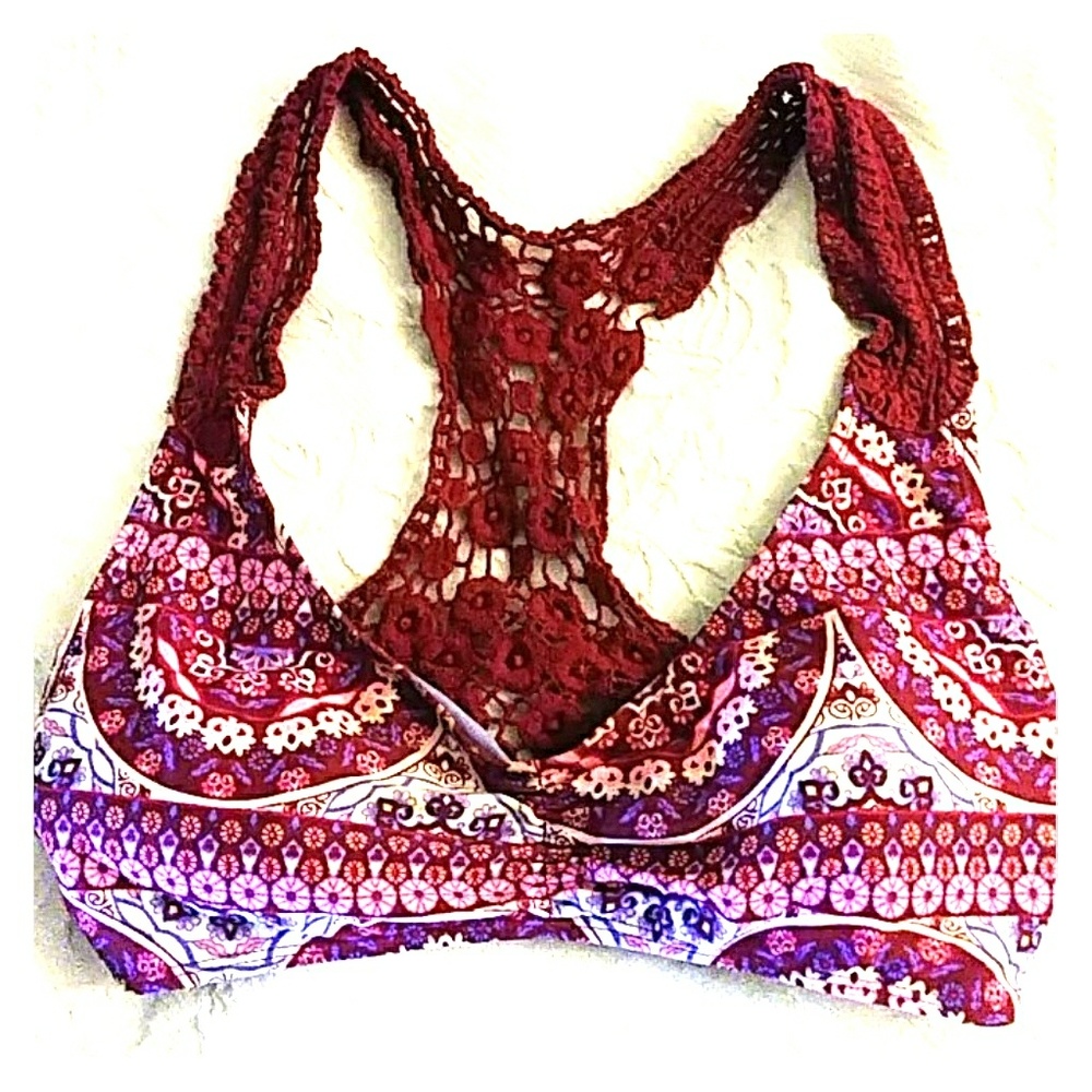 Tribal print bikini top